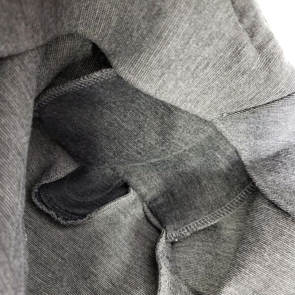 ANA Womens Blazer Jacket Large Gray Military Style Open Front Shoulder Epaulets - Picture 8 of 12